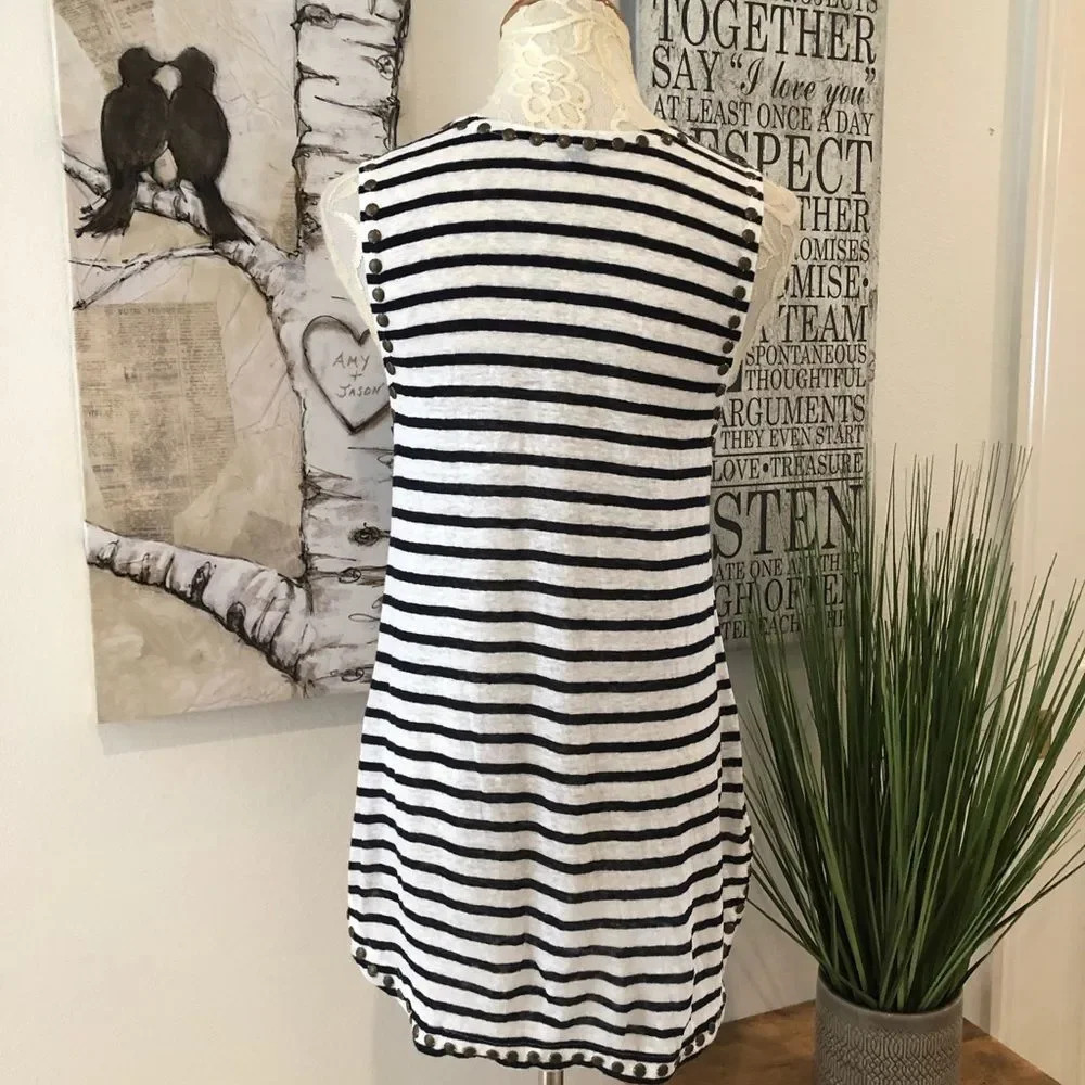 J. Crew Linen Studded Striped Tank - Picture 6 of 8